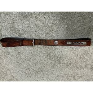 Wrangler Women's Genuine Leather Aztec Belt - Boho Style